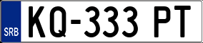 Trailer License Plate